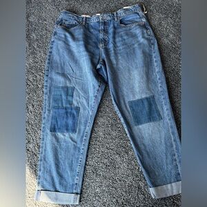 Universal Thread Men's Patchwork Blue Denim Jeans